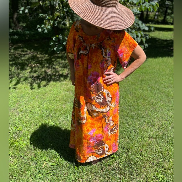 1960’s - 1970’s Vintage Caftan MuuMuu - Picture 5 of 14